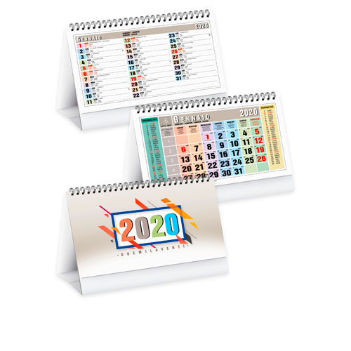 Calendario da tavolo Multicolor gadget personalizzato