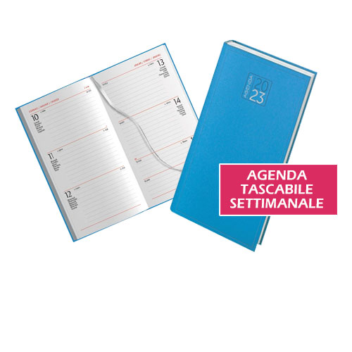 Agenda tascabile settimanale Pocket 2023. Personalizzala con il tuo logo